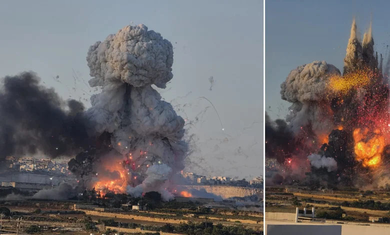 WATCH | Two men hospitalised after Ta’ Lourdes fireworks factory in Magħtab explodes on Monday morning