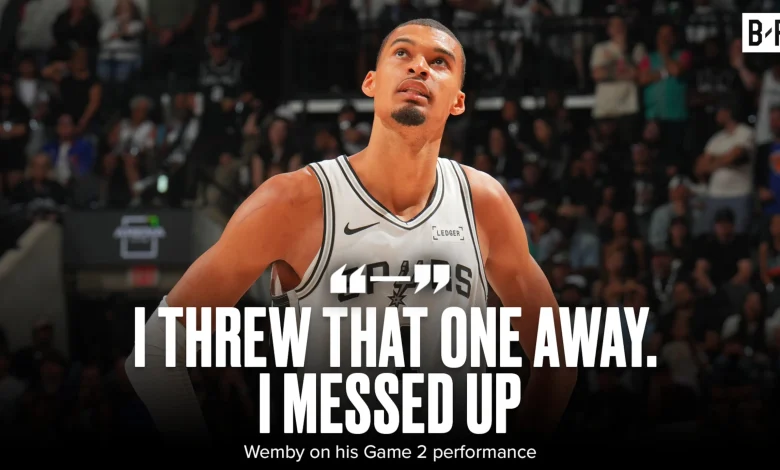Wemby Reacts to Late Turnover in Video After Spurs' NBA Finals G2 Loss to Knicks, 'I Messed Up'