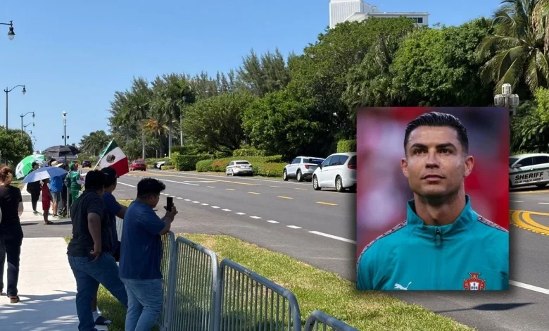 World Cup fans gather outside Palm Beach resort amid Ronaldo rumors