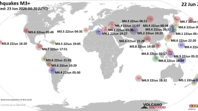 World Earthquake Report for Monday, 22 June 2026