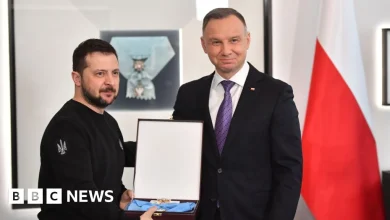 Zelensky returns highest Polish honour after award stripped