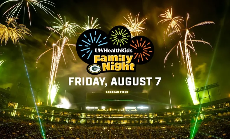 ‘Packers Family Night, presented by UW Health Kids,’ set for Friday, Aug. 7