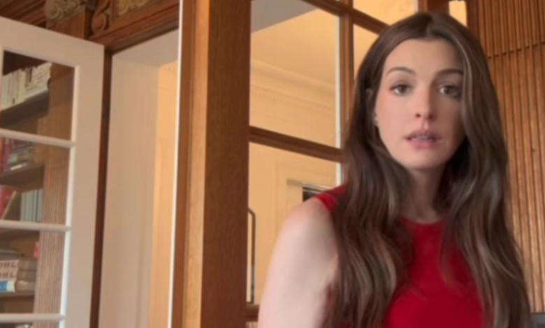 Anne Hathaway Pokes Fun at Herself After Learning She Wore Her Outfit Backwards - Just Jared - Celebrity News and Gossip